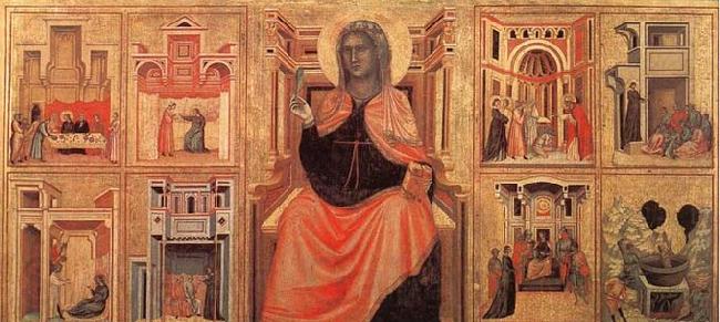 MASTER of Saint Cecilia Saint Cecilia Altarpiece Spain oil painting art